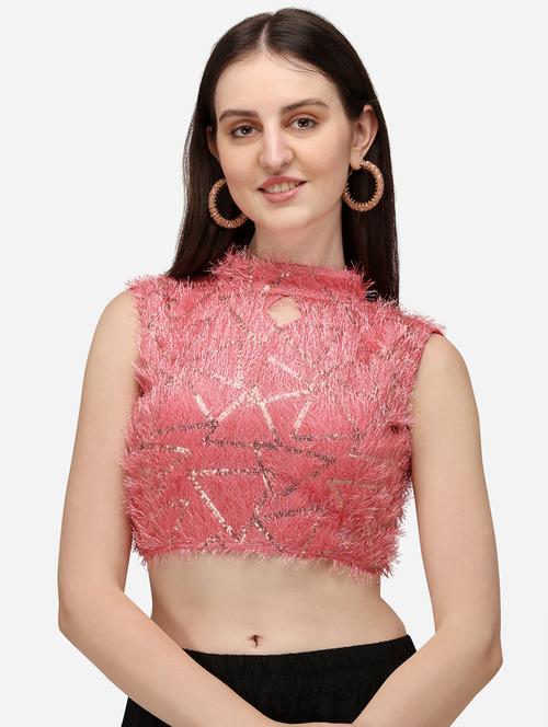 pink sequin stitched blouse - 20181995 - Very Small Image - 1
