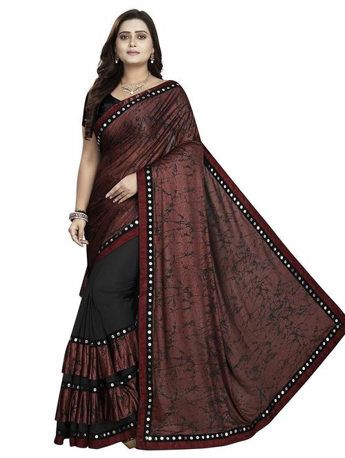 blue self design woven saree with blouse - 20183665 - Very Small Image - 1