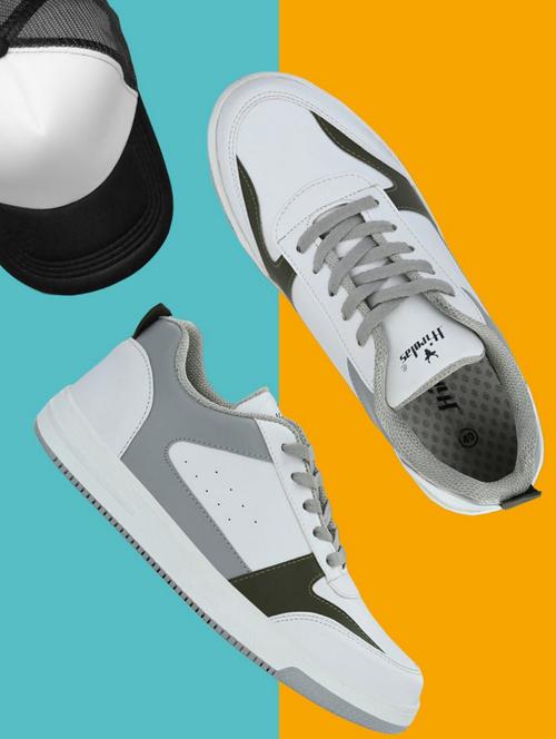 men grey lace up sneaker - 20184518 - Very Small Image - 1
