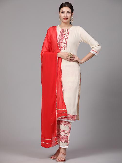 women kurta pant set with dupatta - 20184924 - Very Small Image - 1