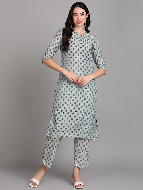 women kurta pant set - 20184947 - Very Small Image - 1