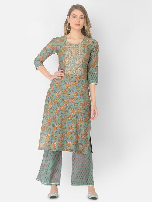 women kurta pant set - 20185101 - Very Small Image - 1