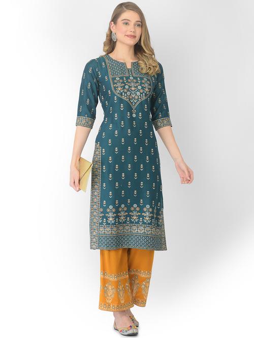women kurta palazzo set - 20185113 - Very Small Image - 1