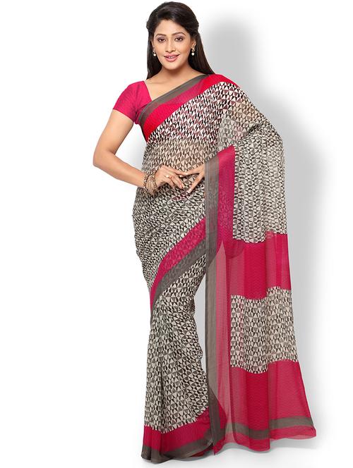 multi colored printed saree with blouse - 20185481 - Very Small Image - 1