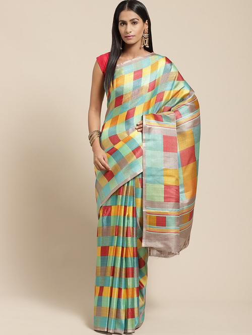 women printed saree with blouse - 20185700 - Very Small Image - 1