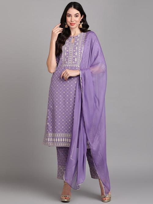 women kurta pant set with dupatta - 20185903 - Very Small Image - 1