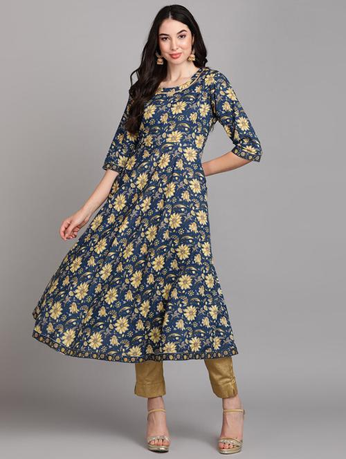 women's flared kurta - 20186039 - Very Small Image - 1