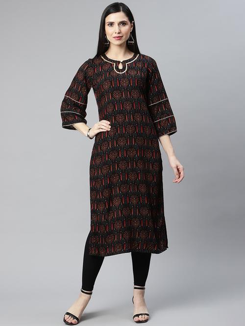 women's straight kurta - 20186054 - Very Small Image - 1