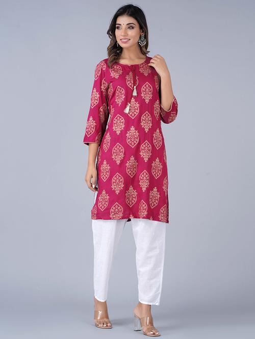 women's straight kurta - 20187407 - Very Small Image - 1