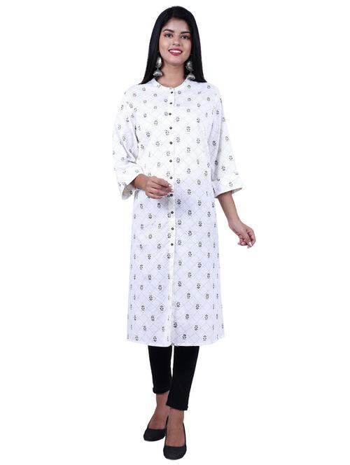 round neck printed straight kurta - 20187408 - Very Small Image - 1