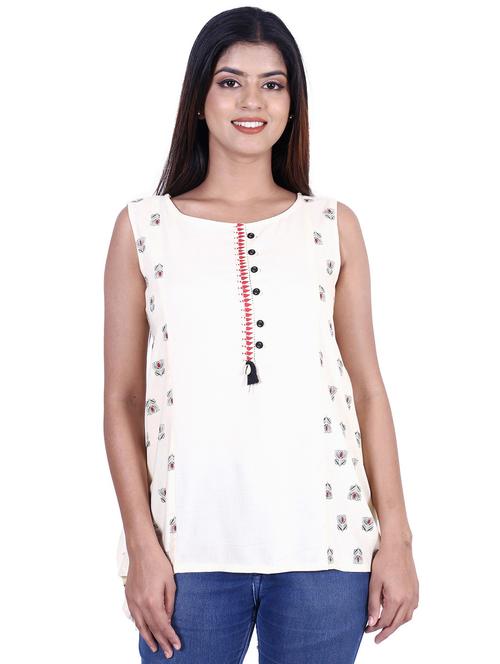 round neck printed shorts kurti - 20187450 - Very Small Image - 1