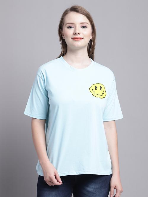 women's placement print round neck t-shirt - 20188212 - Very Small Image - 1