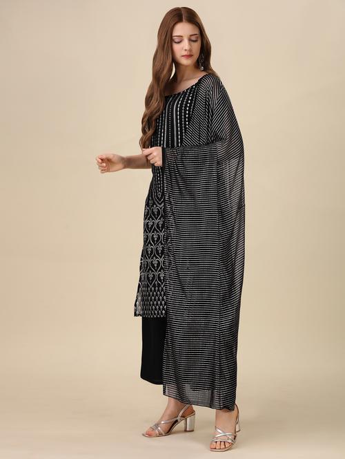 foil printed kurta palazzo set with dupatta - 20188732 - Very Small Image - 1