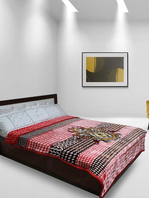 rian floral single bed mink blanket for mild winter 2.5kg single ply (sword_red) - 20189414 - Very Small Image - 1