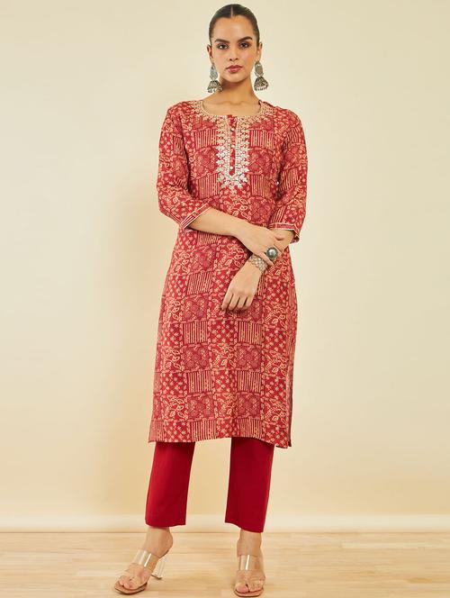 printed kurta pant set - 20189739 - Very Small Image - 1