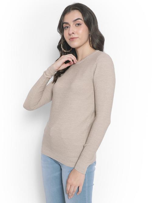 round neck solid regular pullover - 20189857 - Very Small Image - 1