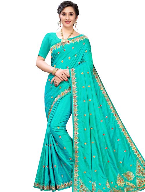 embroidered saree with blouse - 20190265 - Very Small Image - 1