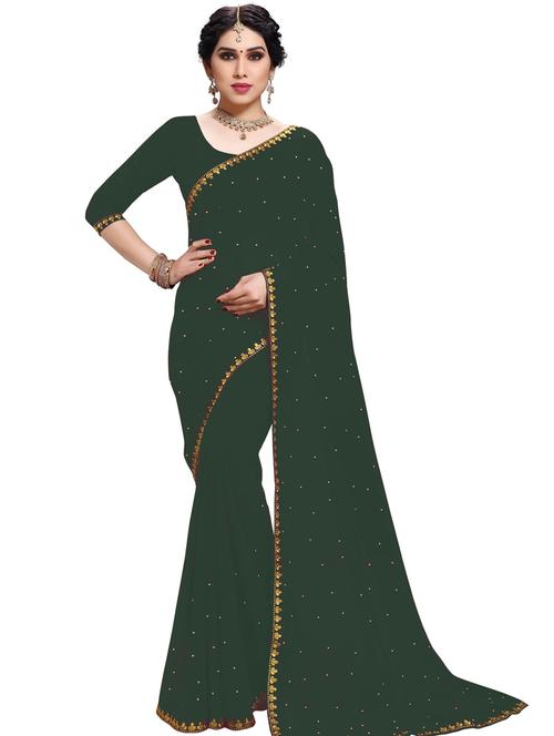 embroidered saree with blouse - 20190391 - Very Small Image - 1