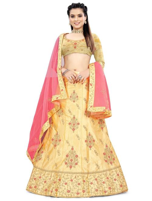 embroidered panelled lehenga choli set with dupatta - 20190932 - Very Small Image - 1