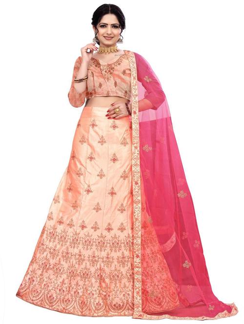 embroidered panelled lehenga choli set with dupatta - 20190933 - Very Small Image - 1