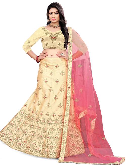 embroidered panelled lehenga choli set with dupatta - 20190939 - Very Small Image - 1