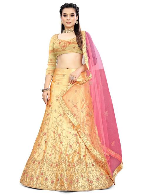 embroidered panelled lehenga choli set with dupatta - 20190943 - Very Small Image - 1