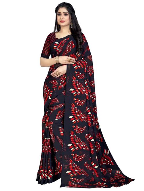 printed saree with blouse - 20191274 - Very Small Image - 1