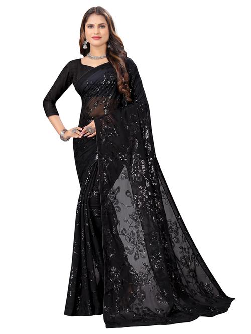 tonal sequins work saree with blouse - 20193158 - Very Small Image - 1