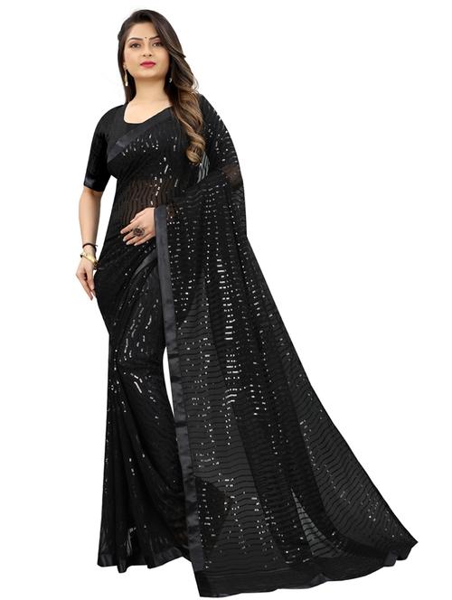 tonal sequins work saree with blouse - 20193178 - Very Small Image - 1