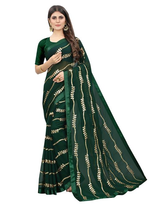 embroidered saree with blouse - 20193197 - Very Small Image - 1