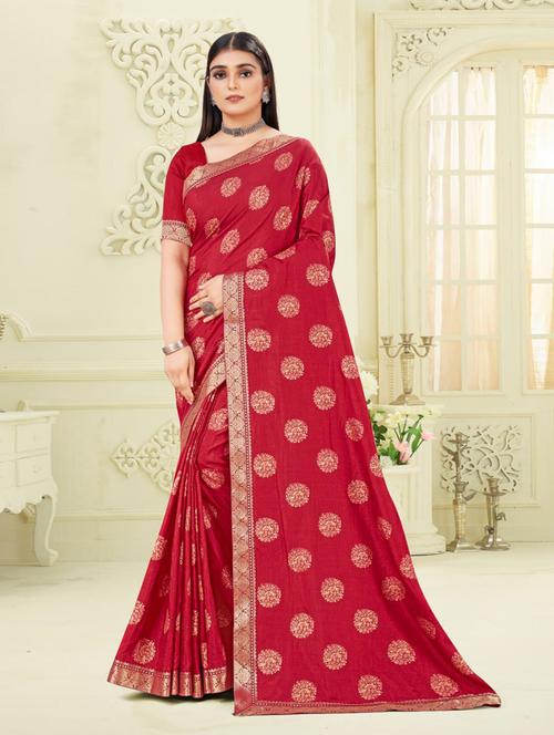 self design banarasi saree with blouse - 20193243 - Very Small Image - 1