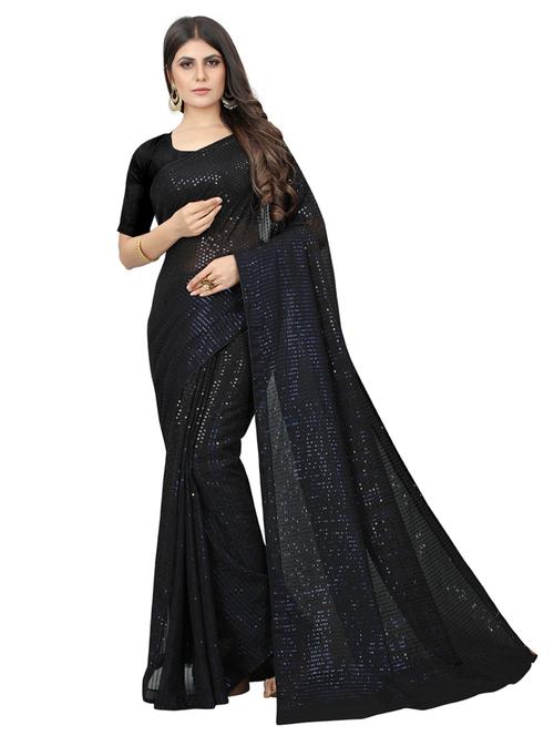 embroidered saree with blouse - 20193253 - Very Small Image - 1