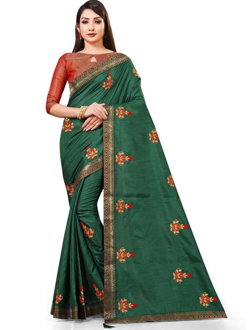 embroidered saree with blouse - 20193283 - Very Small Image - 1