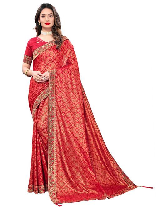 foil printed saree with blouse - 20193291 - Very Small Image - 1