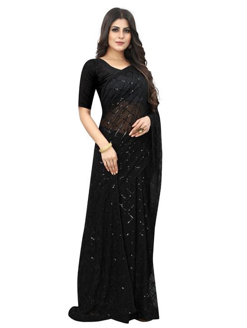 embroidered saree with blouse - 20193297 - Very Small Image - 1