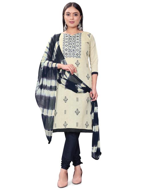 embroidered unstitched suit set - 20193411 - Very Small Image - 1