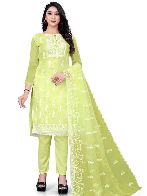 embroidered unstitched suit set - 20193480 - Very Small Image - 1