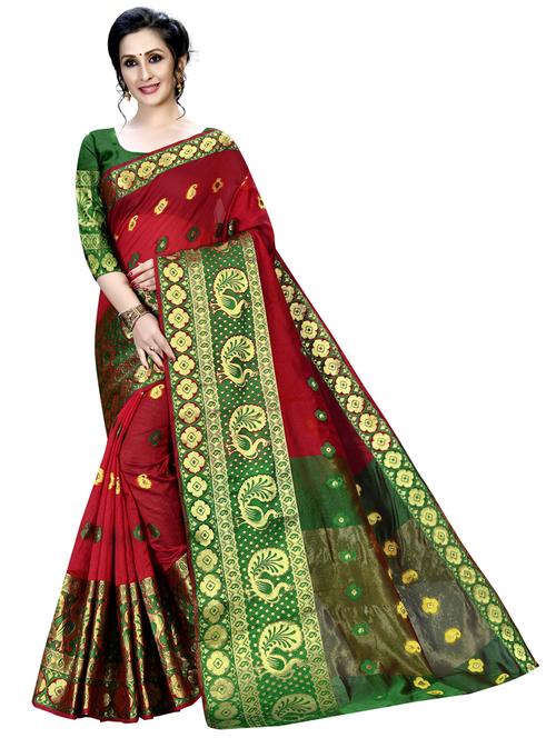 self design kanjivaram saree with blouse - 20194675 - Very Small Image - 1