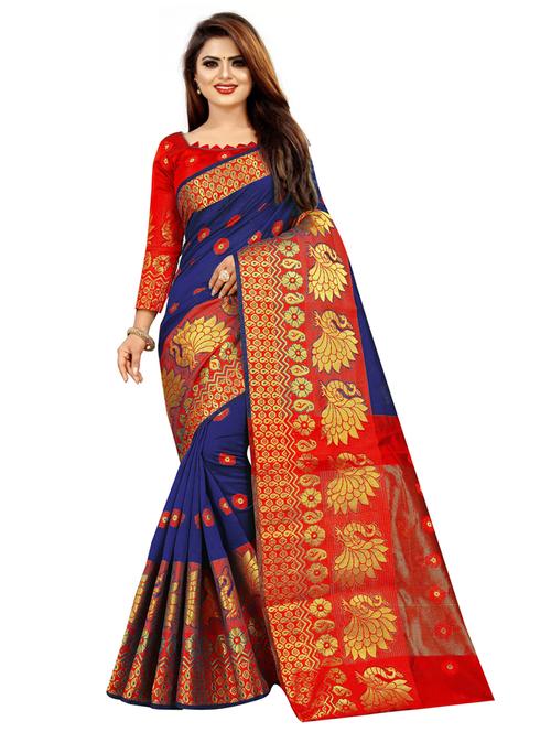 self design banarasi saree - 20194743 - Very Small Image - 1