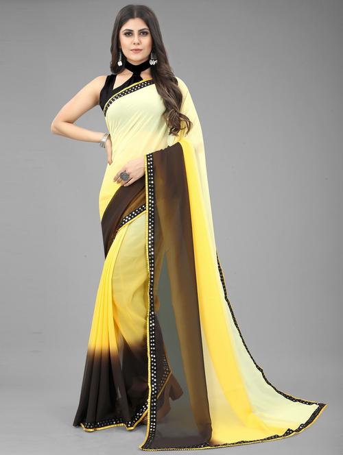 ombre printed saree with blouse - 20195914 - Very Small Image - 1