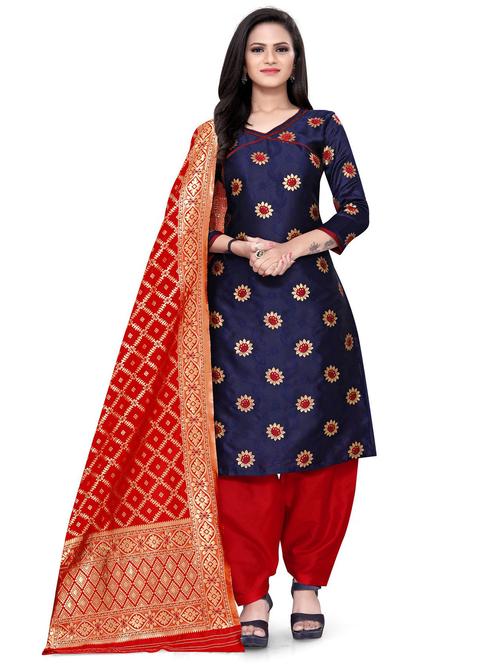 self design unstitched suit set - 20196449 - Very Small Image - 1