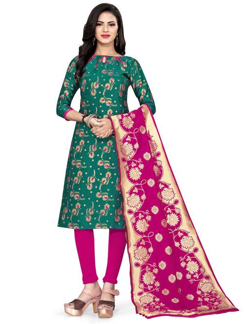 self design unstitched suit set - 20196450 - Very Small Image - 1