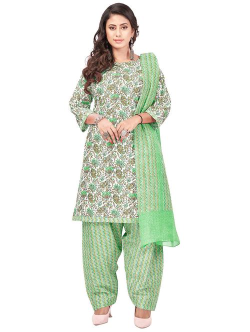 printed unstitched salwar suit set - 20196921 - Very Small Image - 1