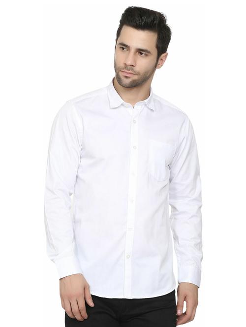 white cotton casual shirt - 20197325 - Very Small Image - 1