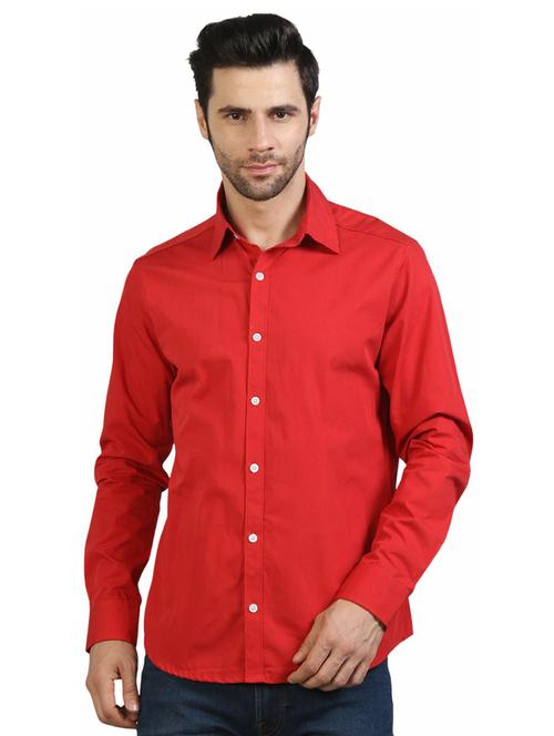 red cotton casual shirt - 20197327 - Very Small Image - 1