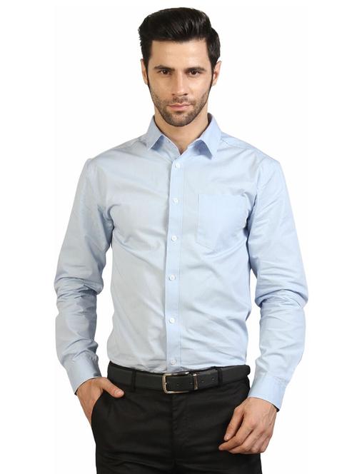 light blue cotton casual shirt - 20197332 - Very Small Image - 1