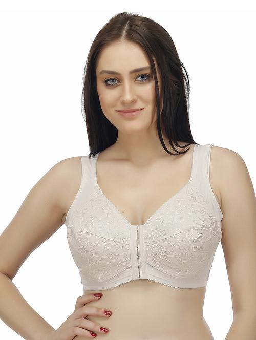 beige cotton regular bra - 20197601 - Very Small Image - 1
