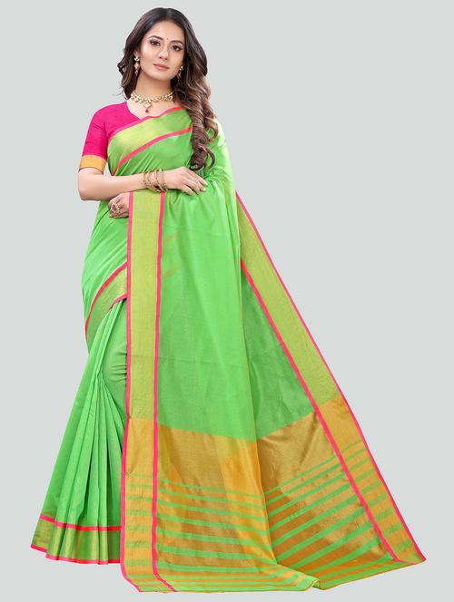 self design woven saree with blouse - 20201611 - Very Small Image - 1