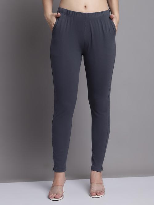 grey cotton lycra leggings - 20203422 - Very Small Image - 1
