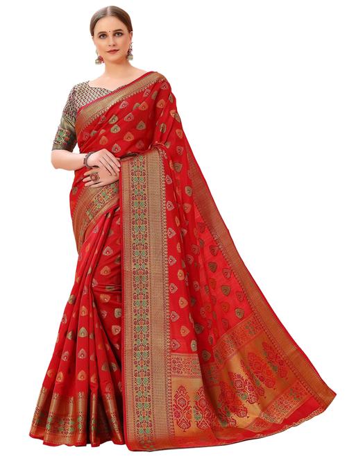self design kanjivaram saree with blouse - 20204256 - Very Small Image - 1